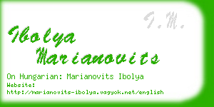 ibolya marianovits business card